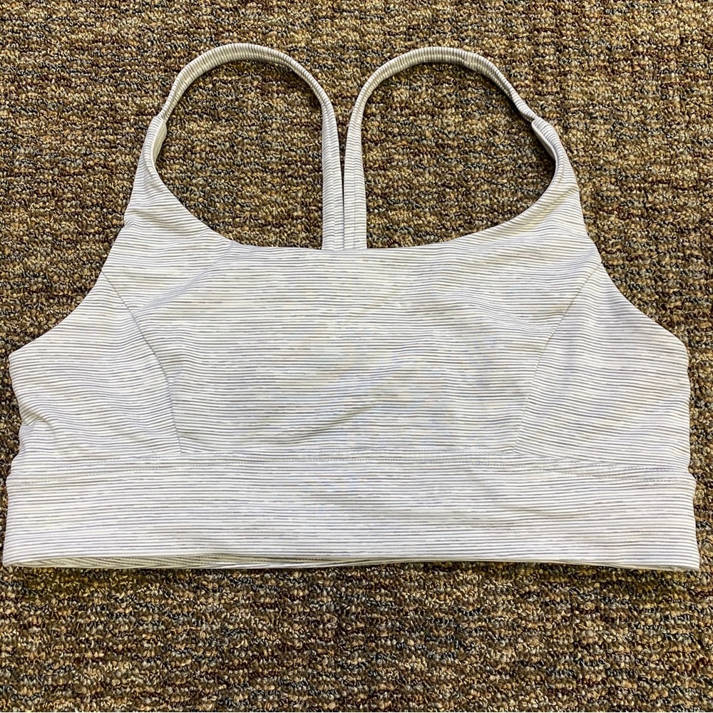 Lululemon Train Times Bra Wee Are From Space Alpine White Battleship Size 10